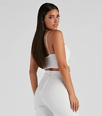 Weekend Feels Sweetheart Crop Top