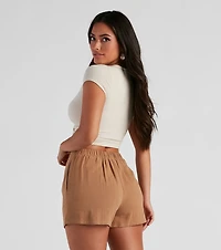Twist And Shout V-Neck Crop Top