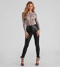 Sheer Mesh Celestial Crop Top