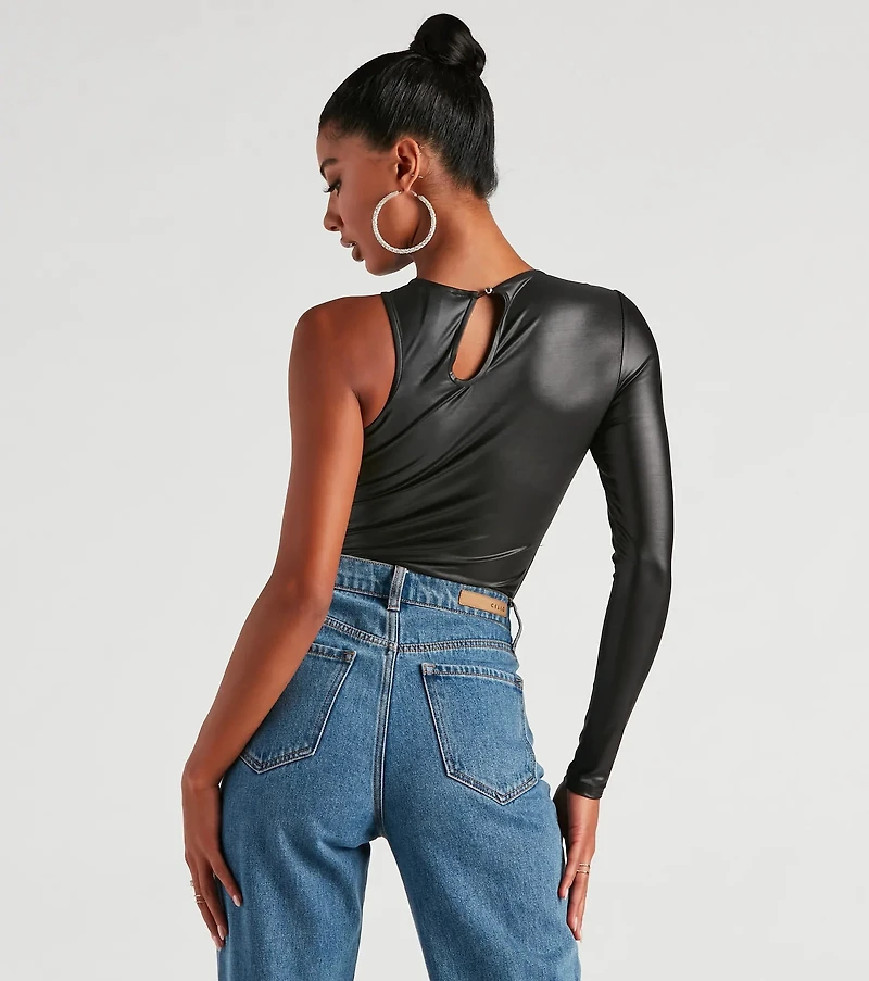 My Edgy Side One Shoulder Bodysuit