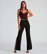 Rising Beauty Floral Burnout Corset