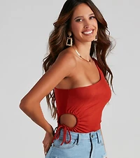 Simply Elevated One-Shoulder Bodysuit