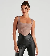 Dream Glitter Mesh Bustier