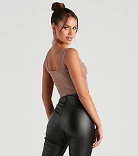 Dream Glitter Mesh Bustier