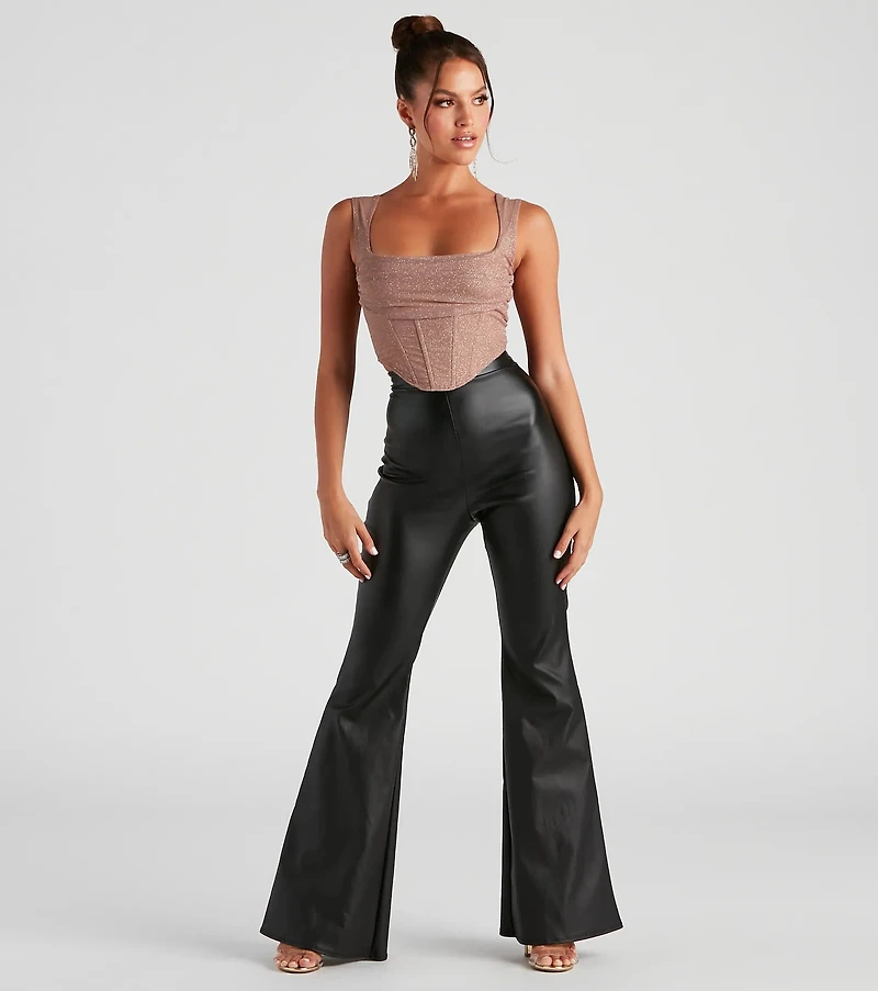 Dream Glitter Mesh Bustier
