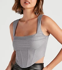 Dream Glitter Mesh Bustier