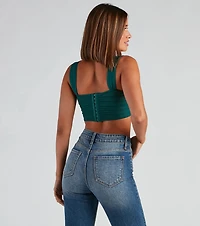 Who's That Girl Ruched Bustier