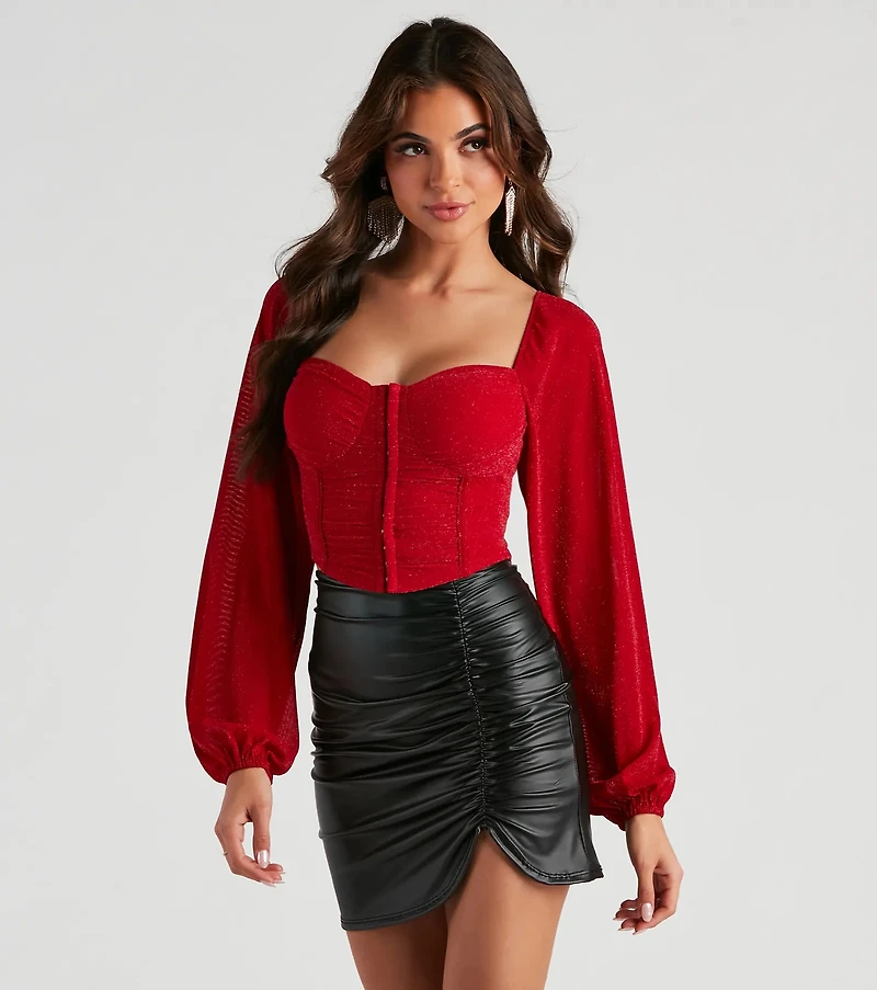 Be Mine Sparkle Knit Bustier