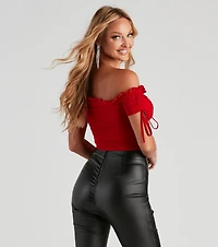 Hooked Ruched Crop Top
