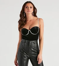 Show Up To Stun Velvet Bodysuit