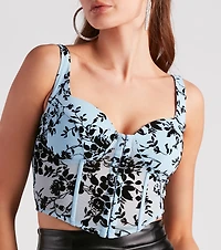 Rising Beauty Floral Burnout Corset