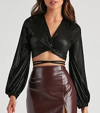 Totally Striking Twist Crop Top