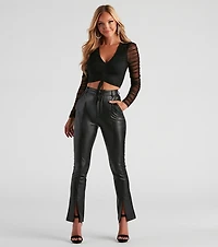 Cutie the Room Mesh Crop Top
