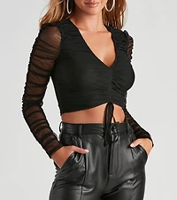 Cutie the Room Mesh Crop Top