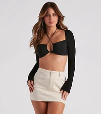 Stay Sultry Long Sleeve Crop Top