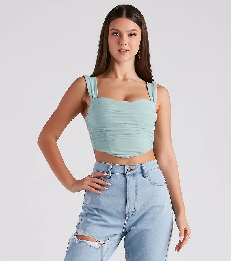 Who's That Girl Ruched Bustier