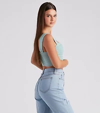 Who's That Girl Ruched Bustier