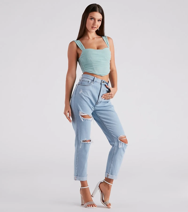 Who's That Girl Ruched Bustier