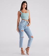 Who's That Girl Ruched Bustier