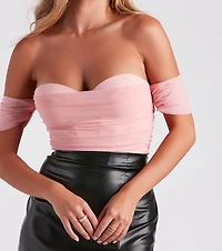 Another Date Mesh Bustier Bodysuit