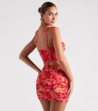 Vacay On My Mind Floral Bustier Top