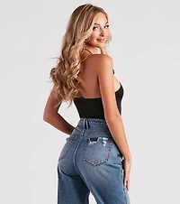 Pretty As A Rose Halter Bodysuit