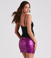 Mesh Around Square Neck Crop Top