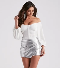 Reign Glitter Velvet Crop Top