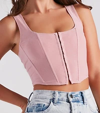 Out West Faux Suede Bustier