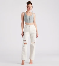 Out West Faux Suede Bustier