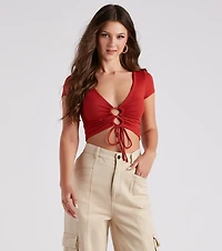 Casual Slay Knit Crop Top