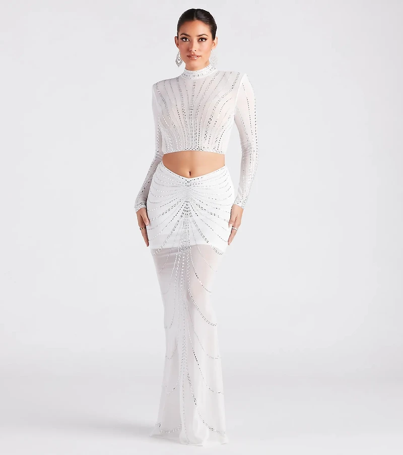 Wrapped Rhinestone Crop Top