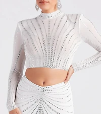 Wrapped Rhinestone Crop Top