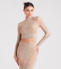 Wrapped Rhinestone Crop Top