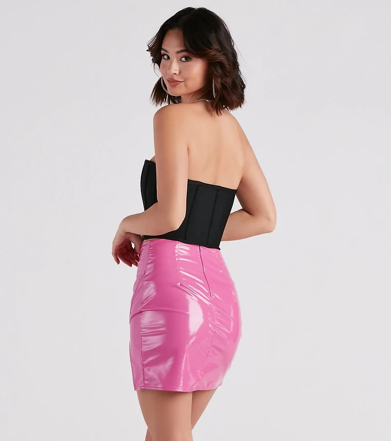 Flirt Alert Strapless Cropped Bustier