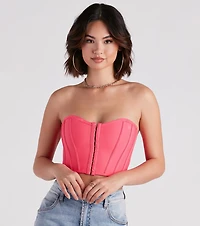 Flirt Alert Strapless Cropped Bustier