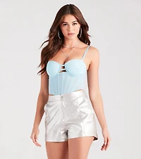Sweet Affection Ruched Crop Bustier