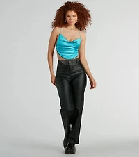 Flawless Allure Fringe Hem Open Back Crop Top