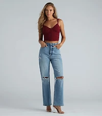 Sweet Like Honey Mesh Bustier Crop Top