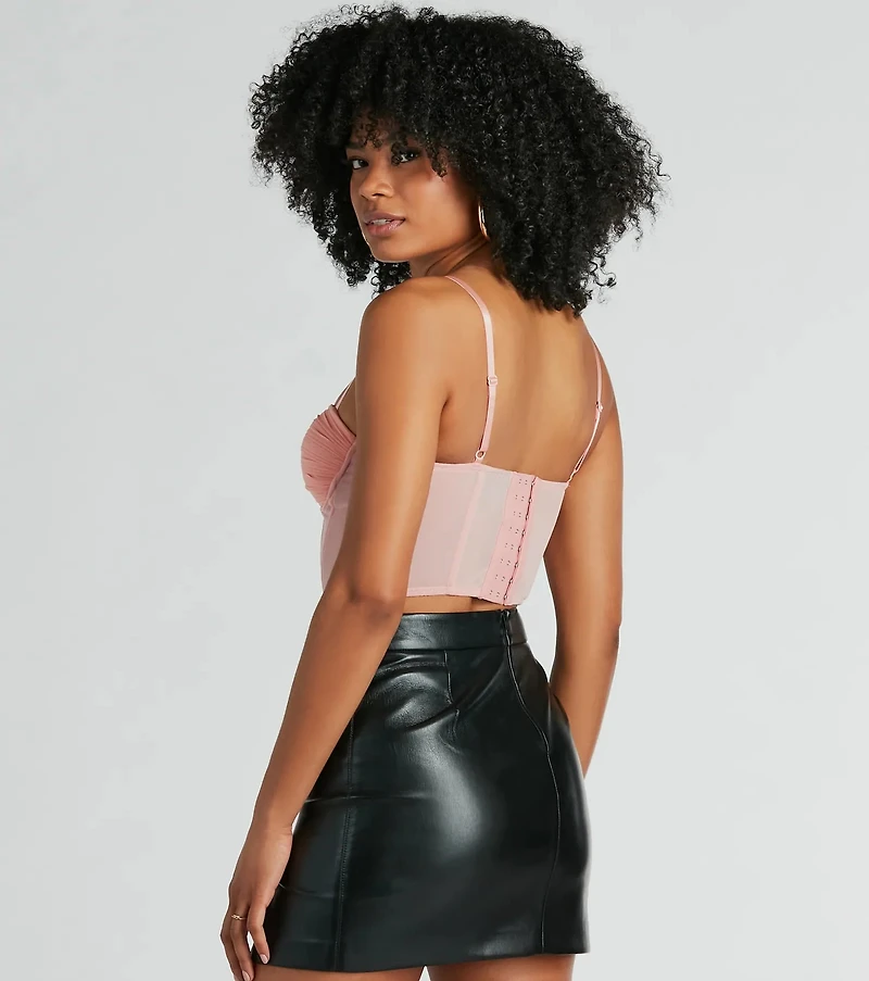 Sweet Affection Ruched Crop Bustier