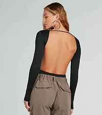 Double Take Backless Long Sleeve Bodysuit