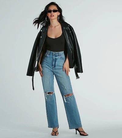 Night-Out Allure Strappy Back Knit Bodysuit