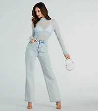 Notice Me Long Sleeve Sheer Mesh Bodysuit