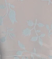 Charming Flocked Floral Mesh Long Sleeve Corset Top
