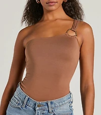 Perfect Piece One-Shoulder Hoop Bodysuit