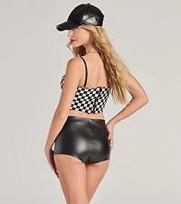Checkered Champion Cropped Bustier