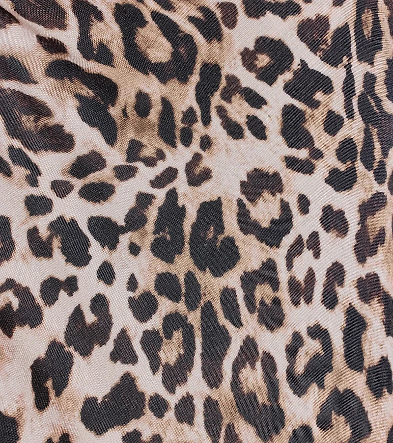 Prowlin Around Cowl Halter Leopard Crop Top