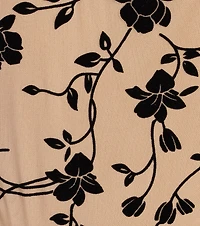 Bold Romance Flocked Floral Print Halter Top
