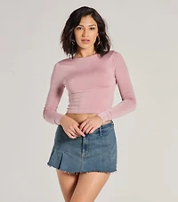 Stop And Stare Backless Long Sleeve Top