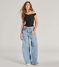 Confident Flirt One-Shoulder Crop Top